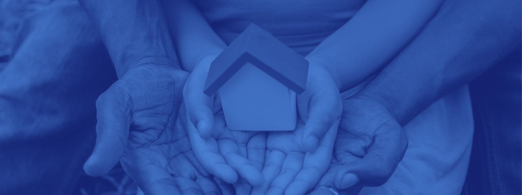 Header banner - image of hands holding toy house